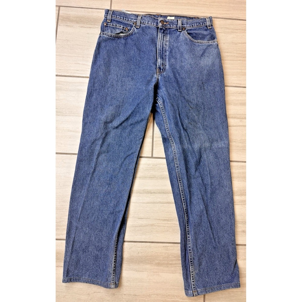 Vintage Levi's 540 Relaxed Fit 36x30 Distressed Denim Jeans Orange Tab 90s